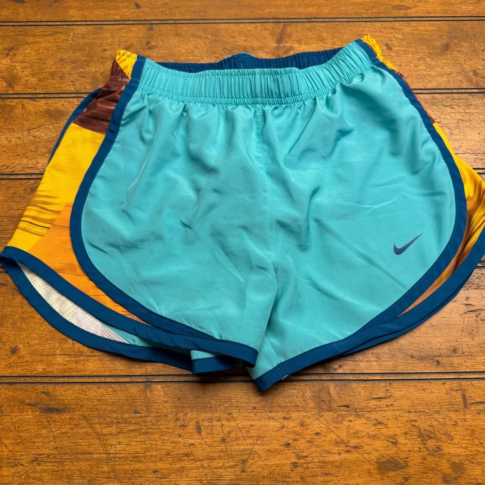 Nike Dri Fit Women's Running Shorts Teal Blue Athletic Performance Shorts‎ XS